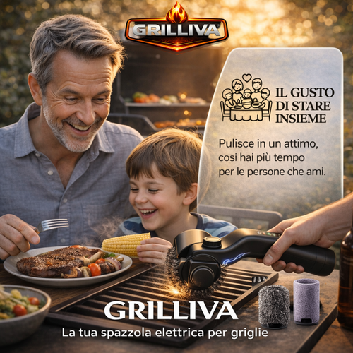 Grilliva™ – Pulitore Elettrico per Griglia